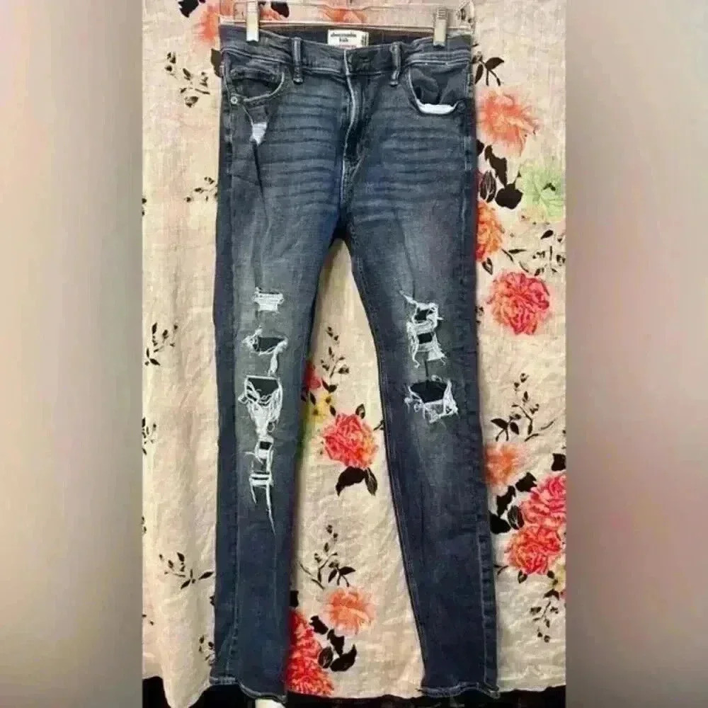 Abercrombie Kids Stacked Skinny Jeans Boys Size 15/16 Slim